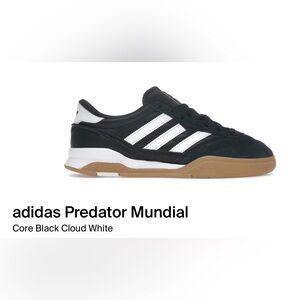 adidas Mundial FC Black and White Athletic Shoes